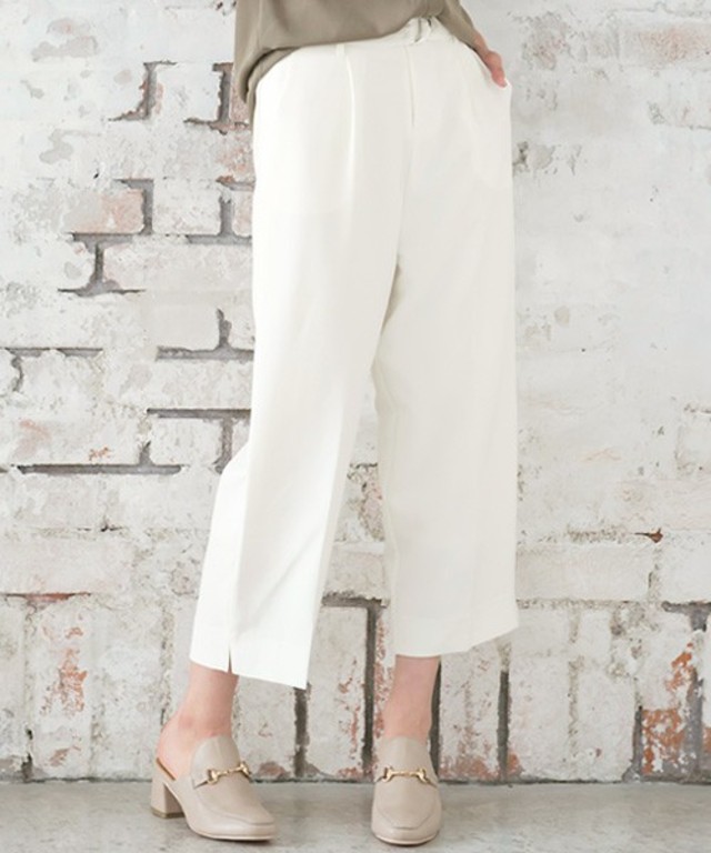 ベルト付き トラウザーパンツ