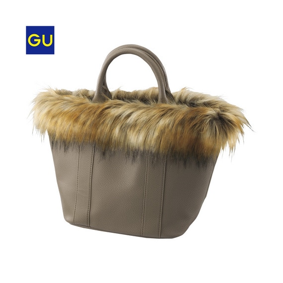 フェイクファーコンビトートバッグ