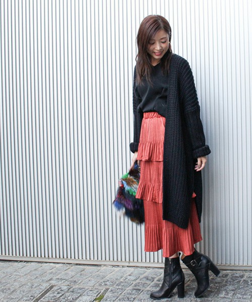 ゆるニットロングカーディガン
