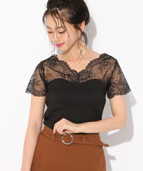 レースV/Tシャツ