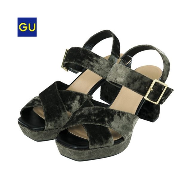 ベロアクロスサンダル