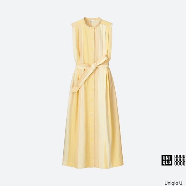 シアサッカーロングワンピース（ノースリーブ）＋