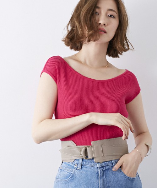 2WAYオフショルダーニット