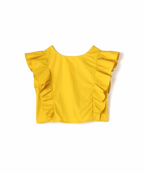 袖フリルブラウス