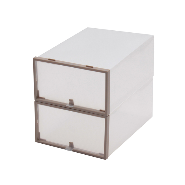 積重ねできるシューズケースS モカ