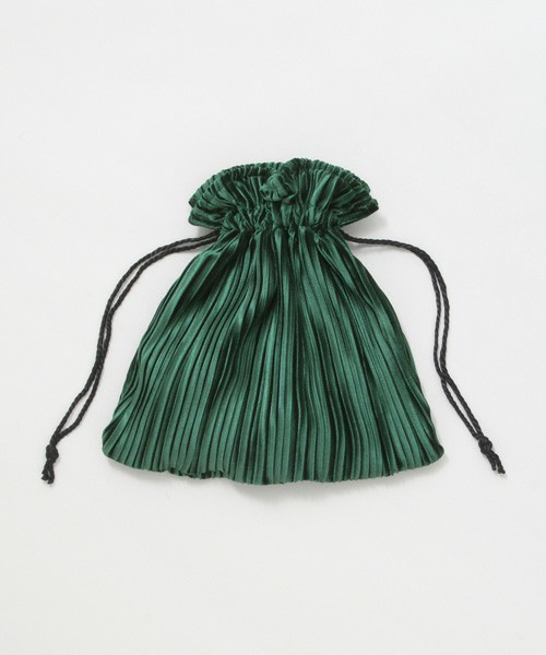 ベロアプリーツ巾着BAG