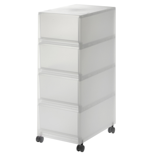 ＰＰケース引出式・深型４段キャスター付