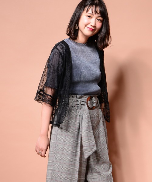 総レースショートガウン