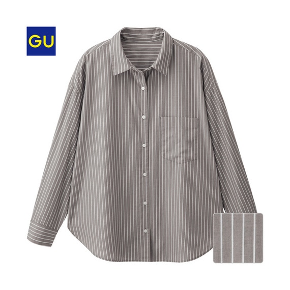 ストライプオーバーサイズシャツ