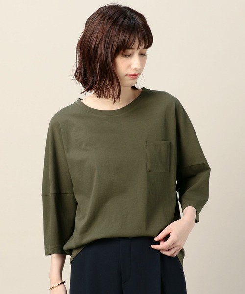 ドルマンポケット6分袖カットソー