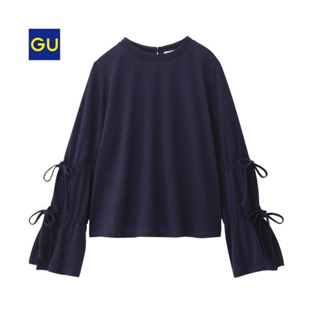 リボンスリーブプルオーバー