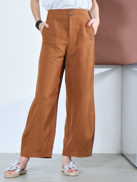 バックレースアップコクーンパンツ