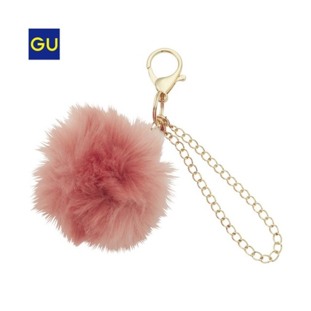 カラーフェイクファーバッグチャーム