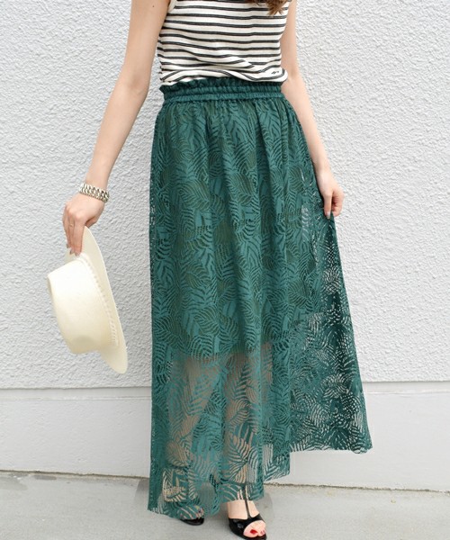 ボタニカルレースマキシスカート