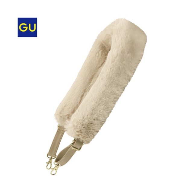 フェイクファーバッグストラップ