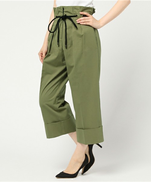 ハトメロープベルト8分丈チノパンツ