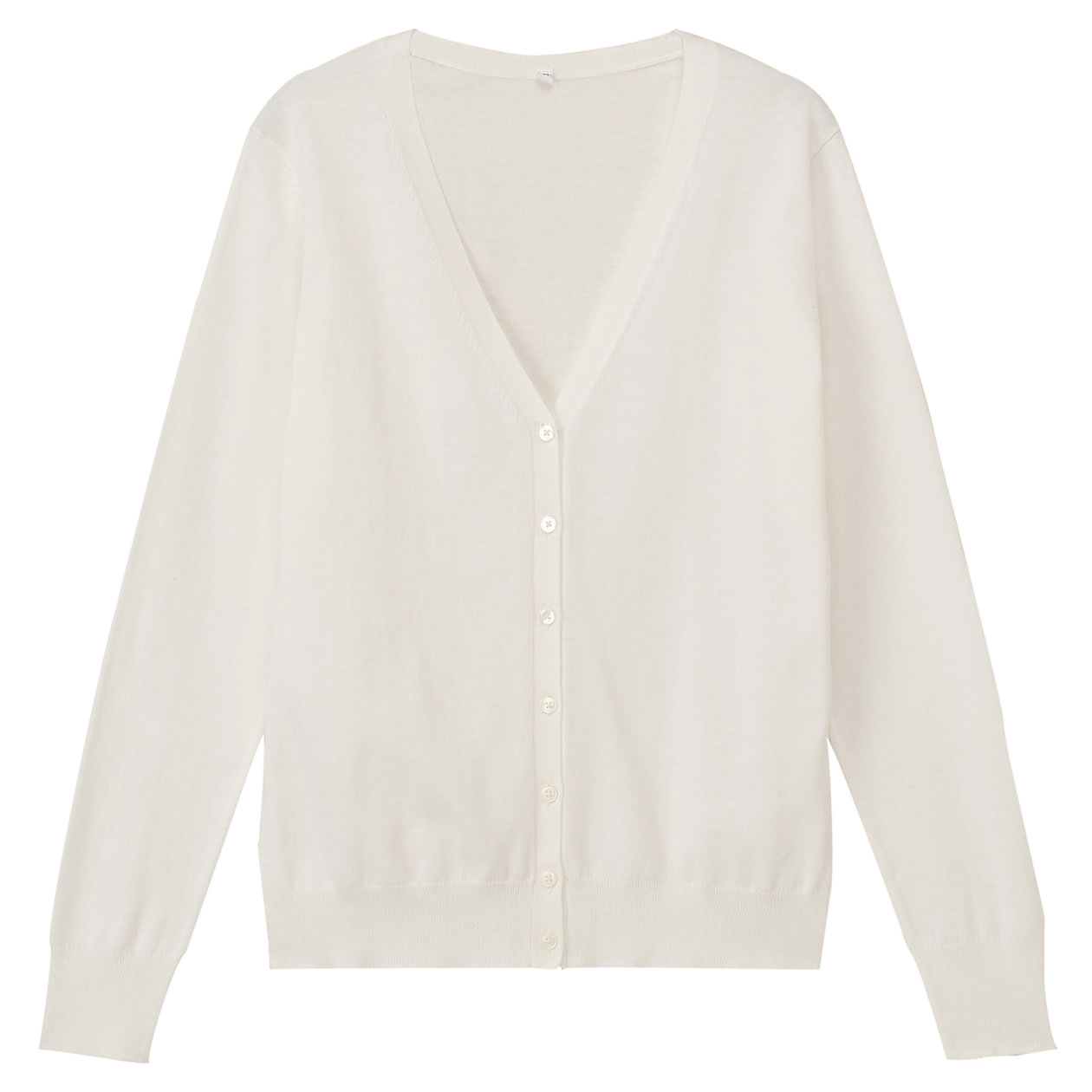 オーガニックコットン強撚ＵＶカットＶネックカーディガン　