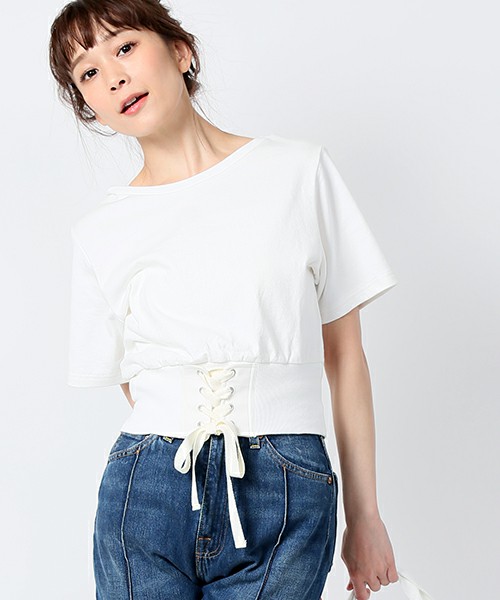 2WAY コルセット風TEE