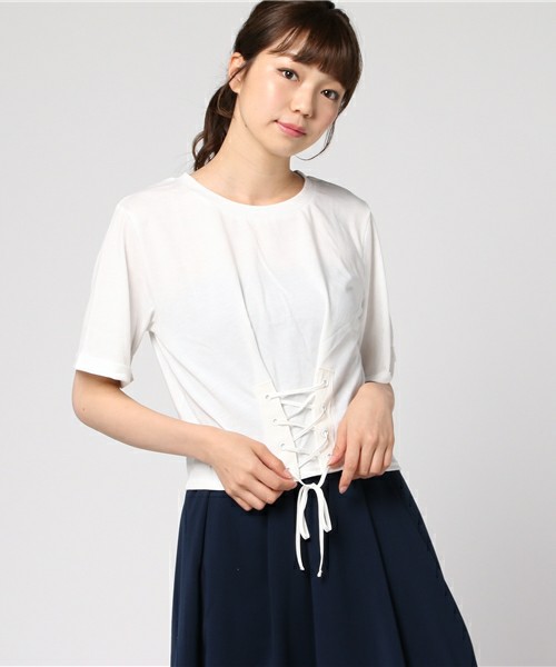 コルセット風Tシャツ