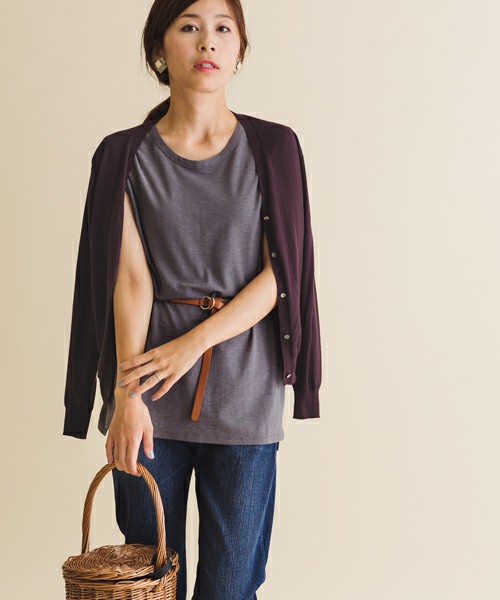 ハイツイストVネックカーディガン