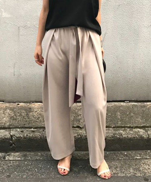 とろみすっきりワイドパンツ