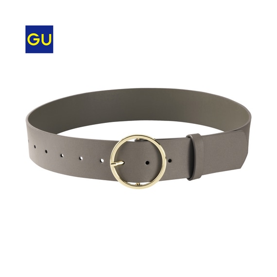 レザータッチサークルバックルベルト