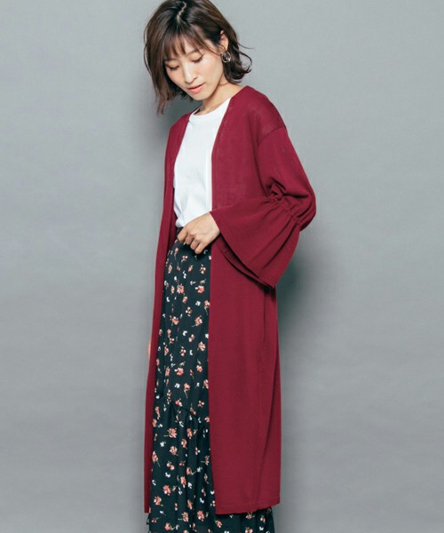 キャンディースリーブロングカーディガン