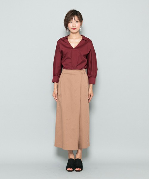 スキッパールーズシャツブラウス