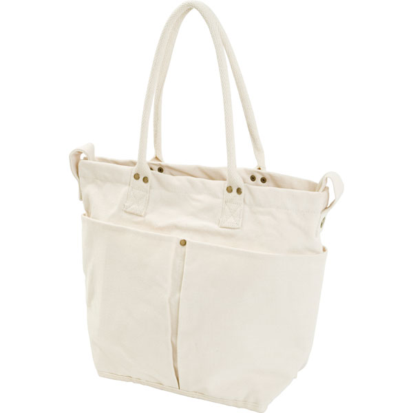 マルチポケットトートバッグ（サイズS　幅39×奥行12×高さ30cm）