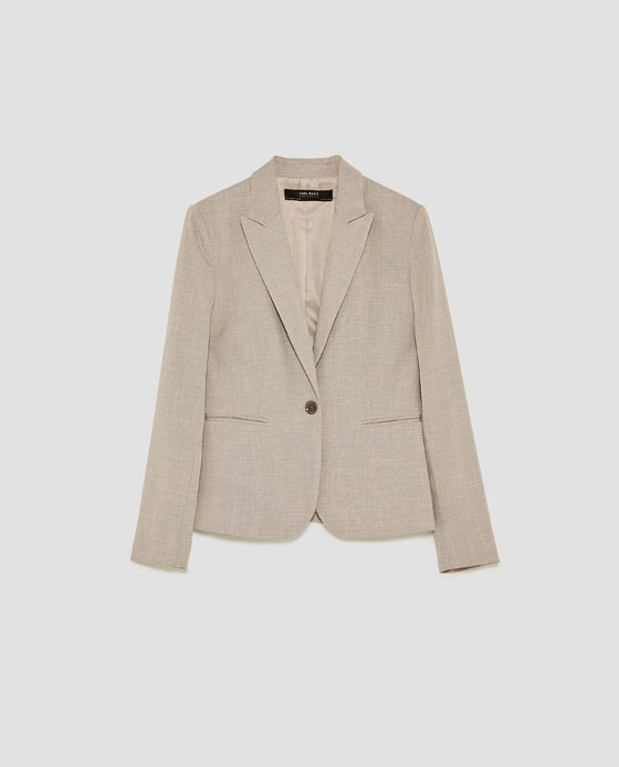 ヘリンボーン生地ブレザー