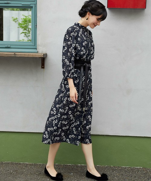 フラワーギャザーフリル ワンピース