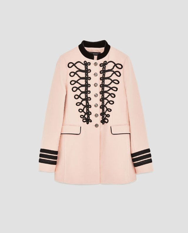 トグルボタン付きベルベットジャケット