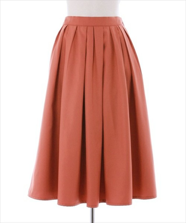 ツイル無地タックスカート