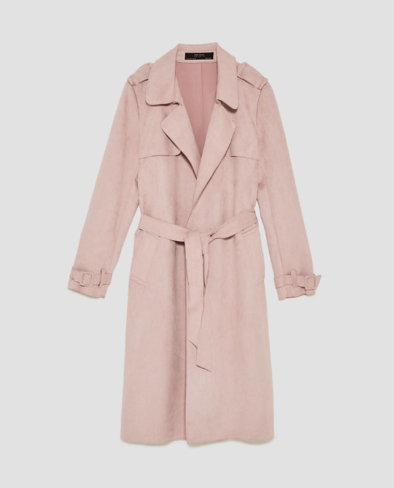 スエードテイストトレンチコート