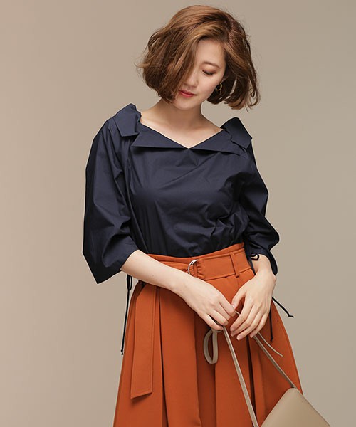 ドロストスリーブオフショルブラウス