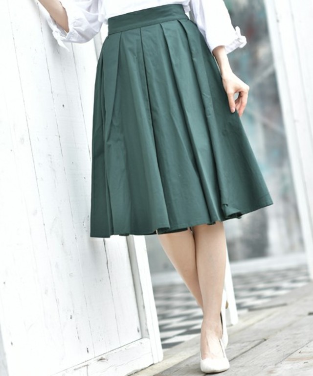 ウエストタックフレアースカート