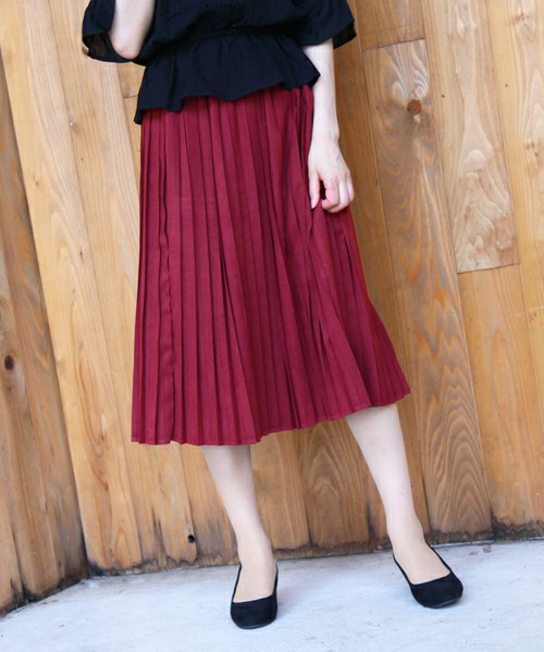 ピーチ起毛プリーツスカート