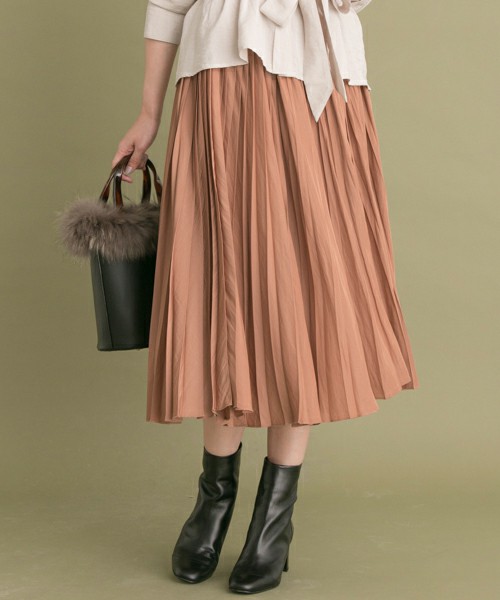 ヴィンテージサテンプリーツスカート