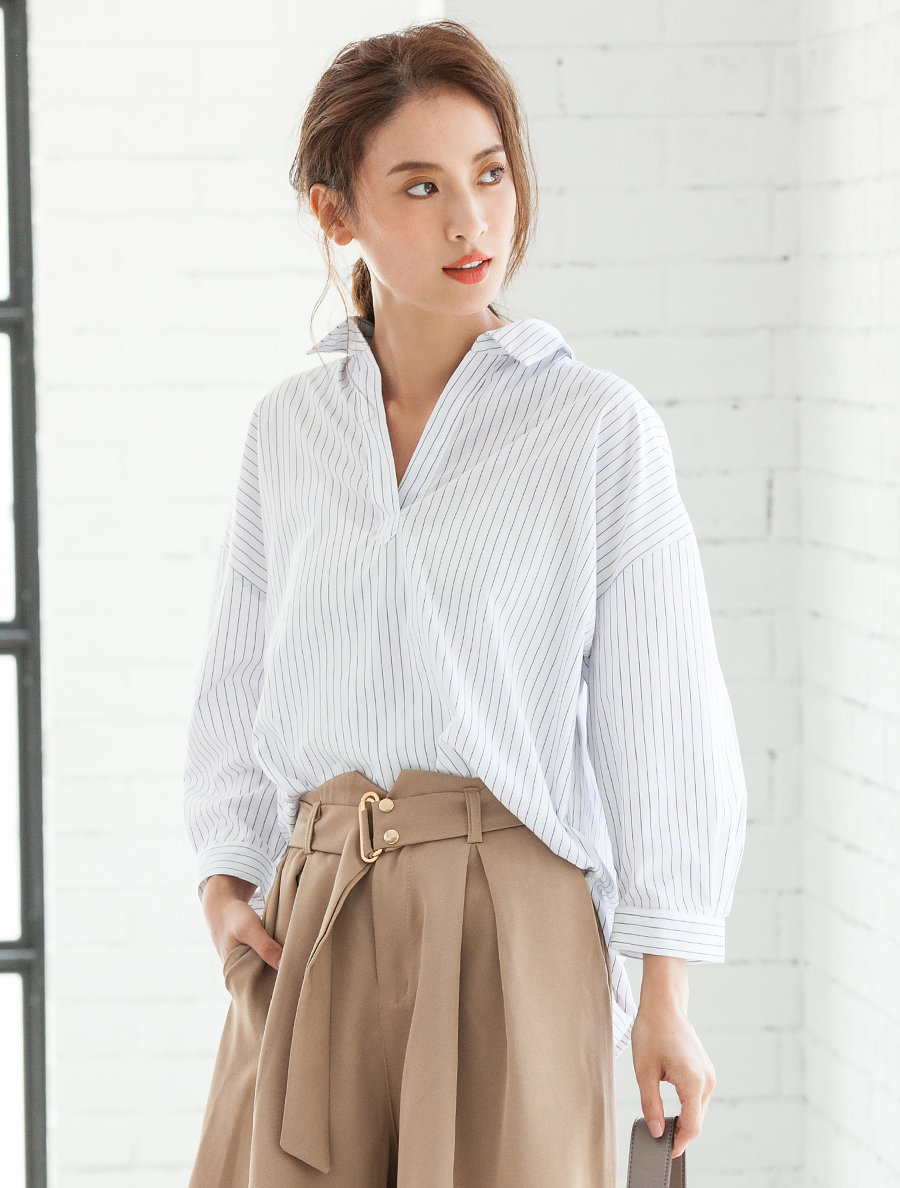 ストライプスキッパーシャツ