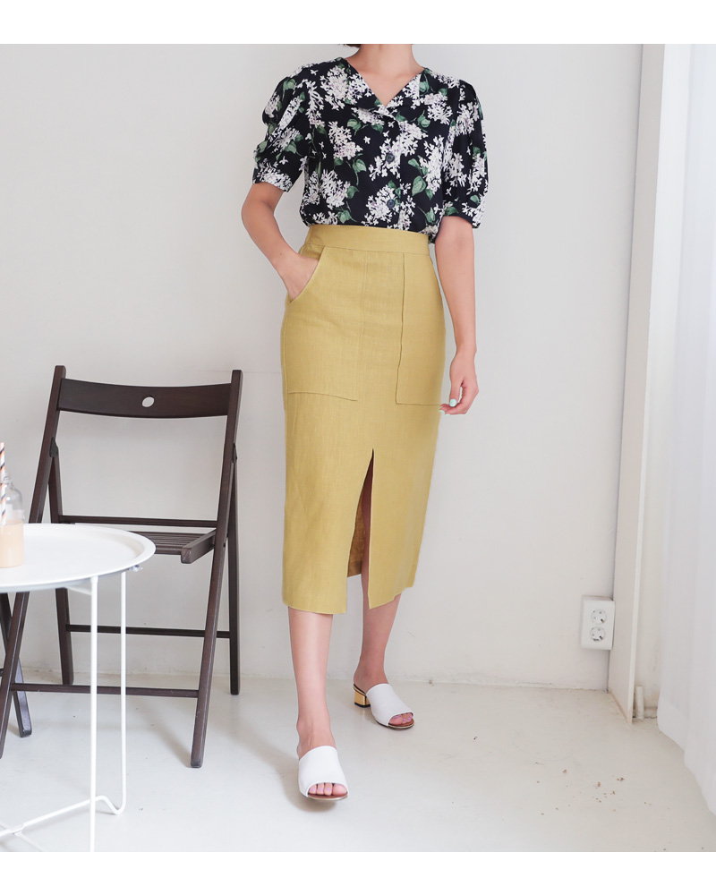 ビッグポケットスリットペンシルスカート