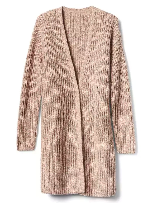 テクスチャー オープンフロント カーディガン