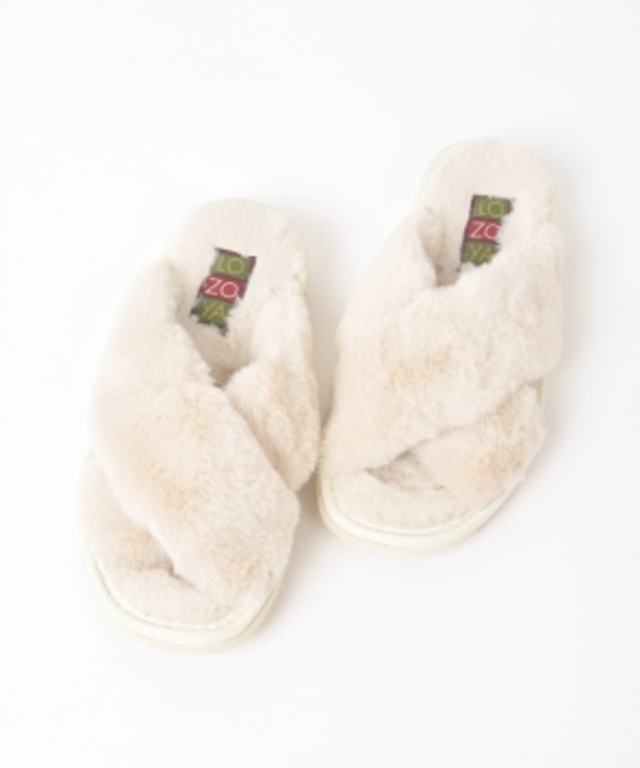 LOZOYA:フェイクファーサンダル