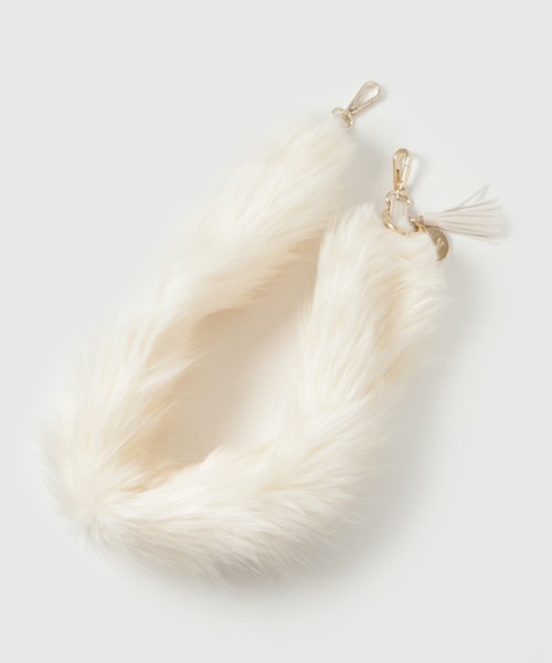 フェイクファーバッグストラップ