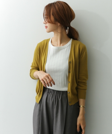 ハイツイストVネックカーディガン