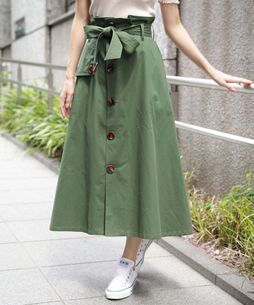 チノトレンチロングスカート