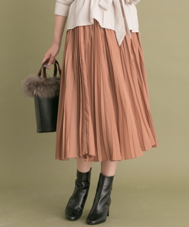 ヴィンテージサテンプリーツスカート