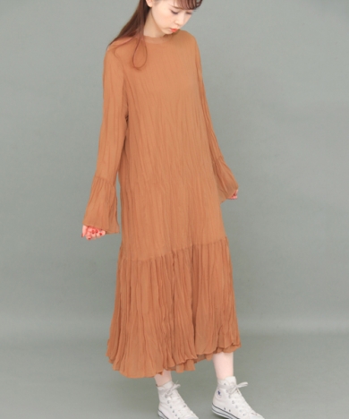 クリンクルロングワンピース