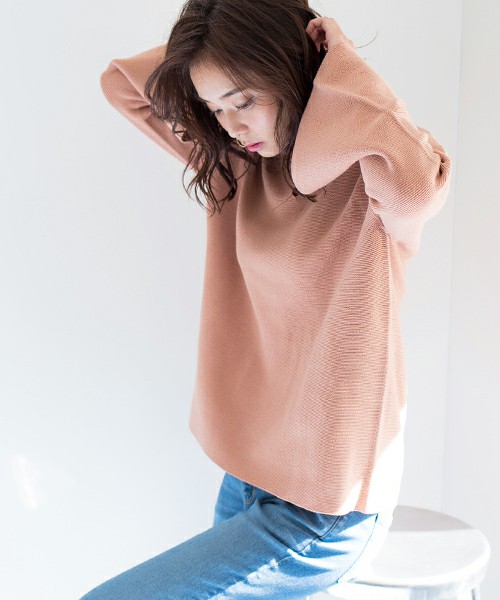 ハートデコルテオーバーニット