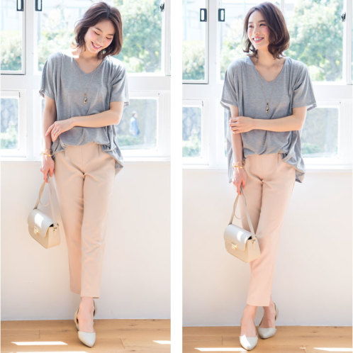 360°美脚見えストレートパンツ