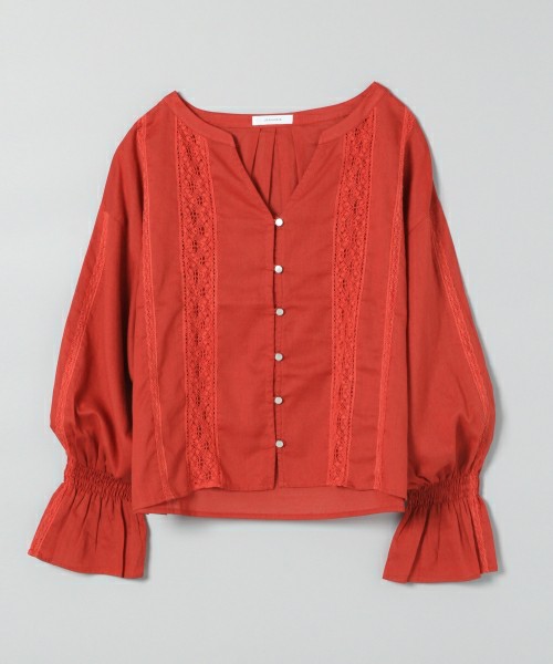 レースラッフルシャツLS